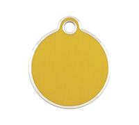Placa identificativa para collar Imarc Circle Amarillo Dorado