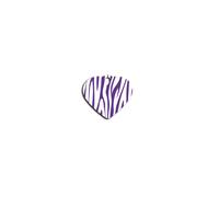Placa identificativa para collar Imarc Heart Cebra Lila