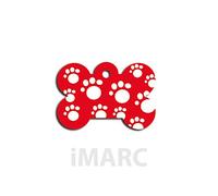 Placa IMARC Hueso Gr, 4x2cm, Alum, Huella 3 Rojo