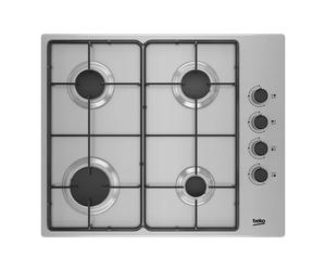 PLACA INDEPENDIENTE BEKO HIGG64103SXN INOX 4/FUEGOS GAS BUTANO INCLUYE INYECTORES NATURAL