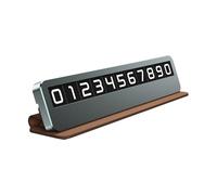 Placa indicadora para número de teléfono de coche - Tarjeta de contacto automática portátil de aparcamiento con número oculto, tarjeta de notificación de parada temporal, minder de aparcamiento para