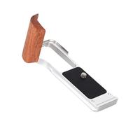 Placa inferior de aluminio ligero, exquisito mango de madera para empuñadura de cámara R50V, fácil instalación y agarre superior, mango ligero de cámara