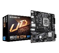placa intel gigabyte h610m d3w placa base - compatible con procesadores intel core de 14ª generación vrm de 5+1+1 fases hasta 5600mhz ddr5 1x