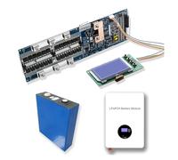 Placa intelinte BMS 8S 13S 14S 15S 16S 50A 100A 150A 200A 48V CAN/RS485, batería, comunicación con inversor 10E(BMS and LCD,48V 15S LiFePo4 150A)