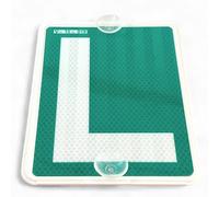 Placa L Conductor Novel Homologada por la DGT para Coche con 2 Ventosas Fuertes - L para Coche Reflectante - L para Conducir