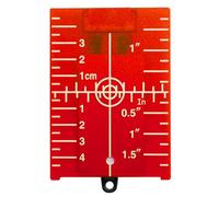 Placa Láser Rojo, Tablero de Destino láser Rojo, Objetivo láser con Reflectores, con Pata para Medidor de Nivel Láser, Placa de Tarjeta de Destino Láser de Piso Magnético Plegable