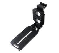 Placa ligera de liberación rápida tipo L para cámaras con soporte de zapata caliente y múltiples agujeros de tornillo de expansión de 1/4, extensión de equipo de fotografía