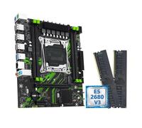 Placa Madre Combo de Placa Base Fit For Machinist PR9 X99 CPU Intel Xeon E5 2680 V3 + DDR4 8GBx2 2133MHz RAM Doble Canal Kit computadora(Motherboards)