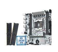 Placa Madre Combo de Placa Base Fit For Machinist White X99 PR9-H con CPU Intel Xeon E5 2630 V4 LGA 2011-3 DDR4, 16 GB RAM, NVME m.2