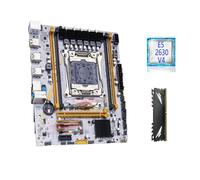 Placa Madre Conjunto de Placa Base Fit For QIYIDA X99 LGA 2011-3 con CPU Xeon E5 2630 V4 DDR4, 16 GB de Memoria REG ECC NVME NGFF M.2 WiFi, Chip X99C612 TPM(Motherboard+CPU+RAM)
