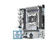 Placa Madre Fit For Machinist White X99 Kit de Placa Base Opcional Xeon E5 2640 V4 LGA 2011-3 CPU DDR4 2 * 8G = 16GB RAM NVME/SATA M.2 PR9-H Combo(Motherboard+CPU)