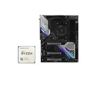 Placa Madre Kit de Placa Base Fit For ASRock X570 con CPU Ryzen 5 5500, Placa Base X570 Taichi, 4 x DDR4, M.2, NVME, HDMI, RGB, USB, ATX, AM4(Motherboards)