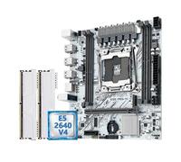 Placa Madre Kit de Placa Base Fit For Machinist White X99 con CPU Xeon E5 2640 V4 LGA 2011-3 DDR4 2 * 8G=16GB RAM NVME/SATA M.2 PR9-H