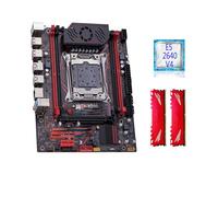 Placa Madre Kit de Placa Base Fit For QIYIDA X99 con CPU LGA2011-3 Xeon E5 2640 V4 DDR4 16 GB (8 GB*2) 4 Canales de Memoria PCI 16x NVME M.2 SATA3 H9S(Motherboard+CPU+RAM)