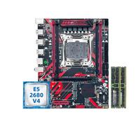 Placa Madre Kit for Ordenador de Juegos Fit For SOYO X99 Red con Placa Base, procesador Xeon LGA2011-3, Tarjeta gráfica 2680 V4 y 32 GB Memoria RAM DDR4 a 2133 MHz(Motherboards)