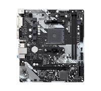 Placa Madre Placa Base Fit For ASRock B450M-HDV R4.0 Compatible con procesadores 5800X3D, 5700X, 5600X, 5600G, 1700X y 2700X. Incluye 2 Ranuras DDR4, Puerto M.2, HDMI y Conector mATX AM4.
