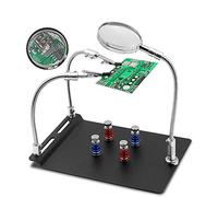 Placa magnética PCB Clip fijo Soldadura de brazo flexible Lupa de tercera mano Soporte de soldador de vidrio Herramientas de reparación