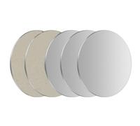 Placa magnética Placas de metal for carcasa teléfono, lámina hierro adhesiva, placa universal for móvil, color negro y plateado, 5 unidades(Silver,40mm)