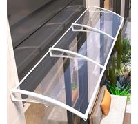 Placa marquesa de aluminio protegida ium para entrada, patio y terraza, 60 x 430 cm, diseño resistente a la intemperie, elegante decoración del hogar