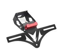 Placa Matrícula para Ninja para ZX6R para ZX636 2024 2025 Plegable Fijo Soporte Placa Registro Guardabarros Limpio Trasero Eliminador PortaMatrícula(Rojo)
