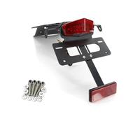 Placa Matrícula para Triumph para Bonneville T100/SE/para Scrambler/para THRUXTON Kit Eliminador Guardabarros Soporte Matrícula Soporte Trasero Ordenado PortaMatrícula(Rojo)