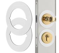 Placa medidora de bloqueo de puerta | Placa de refuerzo de pomo de puerta | Relleno de placa trasera de reparación para la instalación, reparación de puertas, dormitorio y sala de estar