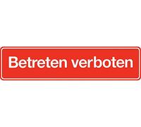 Placa Meister, 200 x 48 mm con señalización de "Prohibido", 500710