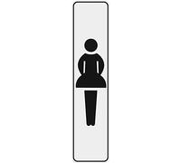 Placa Meister, 200 x 48 mm con señalización de "Prohibido", 504200 | Señalización - Placa informativa - Señal para puerta - Marca comercial - Identificación de propiedad - Orientación - en set