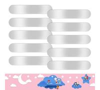 Placa metálica autoadhesiva para figuras de arcilla, 10 unidades, 15 x 2 cm, placa de metal muy fina, discos de metal de acero inoxidable, rectangulares con imanes, soporte para teléfono móvil