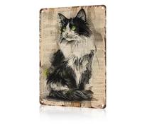 Placa Metálica No Hay Gatos Ordinarios Letrero De Metal Divertido Cartel De Chapa Resistente Y Duradera Letreros De Estaño para Jardín Restaurante Hogar 20X30Cm