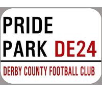 Placa metálica Pride Park Derby de aluminio de 8 x 12 pulgadas