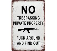 Placa Metálica Prohibido El Paso A Propiedad Privada. Letrero De Lata Divertido Cartel De Chapa Resistente Y Duradera Cartel De Metal para Hogar Patio Clube 20X30Cm