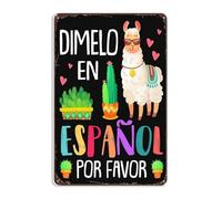 Placa Metálica Womens En Español Por Favor Cita Sarcástica En Español | Cartel Aspecto Vintage Tin Signs Retro Para Casa Negocio 20x30cm