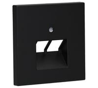 Placa modular Jack 2 tomas. LS, color negro (referencia: JUNG LS969-2UASWM)