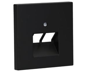 Placa modular Jack 2 tomas. LS, color negro (referencia: JUNG LS969-2UASWM)