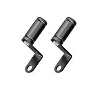 Placa Navegación GPS Móvil Soporte Expansor Espejo Moto Soporte Multifuncional Universal Motocicleta(2pcs Black)