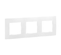 Placa niloé, 3 elementos, blanco (Legrand 665003)
