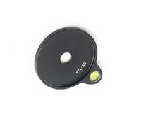 Placa niveladora de trípode de aluminio con medidores de burbujas transparentes y base de nivelación de trípode de 50 mm de diámetro interior, adaptador de trípode de metal, nivelador de fácil