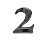 Placa NúMeros Casa 3D 7cm Autoadhesiva Negra Pegatina PláStico ABS con Pegamento Trasero 3M NúMero Puerta Moderna para El Hogar DireccióN Hotel Al Aire Libre Letrero DíGitos Cubos Correo Street (2)
