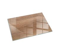 Placa para Chimenea 100x70 cm Resistente a Altas Temperaturas Protector de Suelo Cristal Templado Decoración de la Sala de Estar Chispas y Arañazos Protector - Patrón de Madera Natural