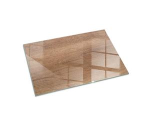 Placa para Chimenea 100x70 cm Resistente a Altas Temperaturas Protector de Suelo Cristal Templado Decoración de la Sala de Estar Chispas y Arañazos Protector - Patrón de Madera Natural