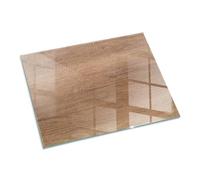 Placa para Chimenea 80x60cm Resistente a Altas Temperaturas Protector de Suelo Cristal Templado Decoración de la Sala de Estar Chispas y Arañazos Protector - Patrón de Madera Natural