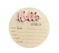 Placa para el nombre de la habitación de los niños del bebé, cartel de bienvenida para anuncio del nacimiento de un bebé, placa de nombre de madera para el nacimiento del bebé, para salón, dormitorio