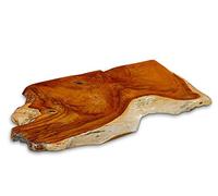 Placa para lavabo de madera de raíz de teca, 100 cm, base de lavabo de madera maciza en estilo rústico rústico para un baño excepcional