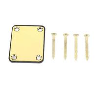 Placa para M¨¢stil de Guitarra, Placa para M¨¢stil de Guitarra El¨¦ctrica, Universal, Aumenta la Estabilidad, Metal Antiflexi¨®n, Exquisito Reemplazo (GOLD)