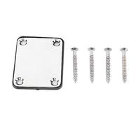 Placa para M¨¢stil de Guitarra, Placa para M¨¢stil de Guitarra El¨¦ctrica, Universal, Aumenta la Estabilidad, Metal Antiflexi¨®n, Exquisito Reemplazo (SILVER)