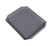 Placa para tocino para microondas - Rejilla para tocino utilizable en el microondas, rejilla para carne/baccon en el horno, antiadherente, diseño fácil de | Olla blanca, gris, segura para la