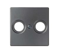 Placa para tomas inductivas R-TV y SAT, serie 82 Concept, 1 x 4 x 4 centímetros, color titanio (referencia: 8200097-096)