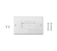 Placa Pared Cable, cable de entrada y salida, cepillo placa de pl¨¢stico antipolvo para cables de altavoces, cables coaxiales, cables HDMI o cables de red/telef¨®nicos, 1.00V