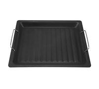 Placa Parrilla De Gas Hierro Fundido para Estufa Parrilla 2 en 1 No Pegajosa Asas Parrilla de Carbón Sartén Precondimentada Cocina Exterior Barbacoa Combinación Gas Carbón Cocina Acampar